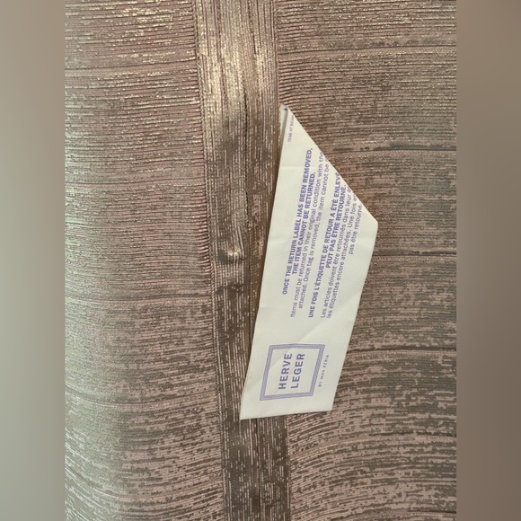 Herve leger rose shimmer short dress - Picture 5 of 7